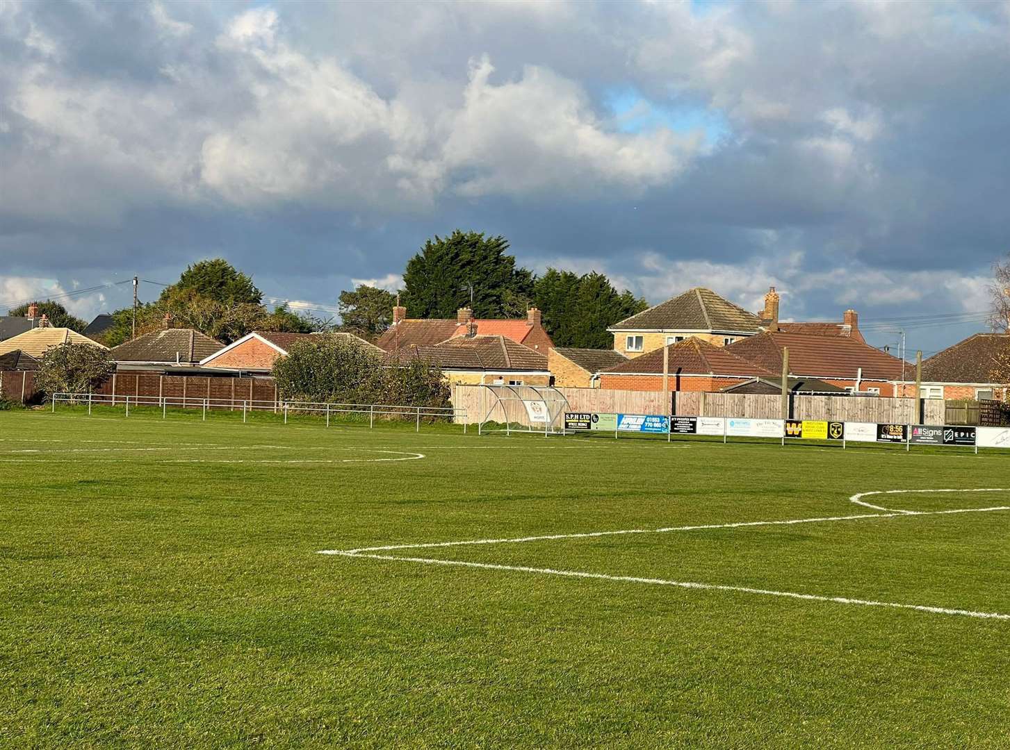 The village playing field in Clenchwarton