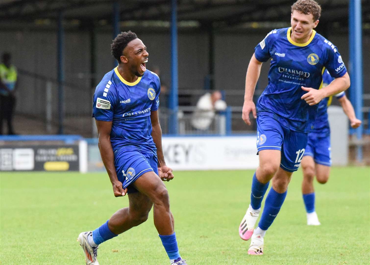 Reece Hall-Johnson celebrates
