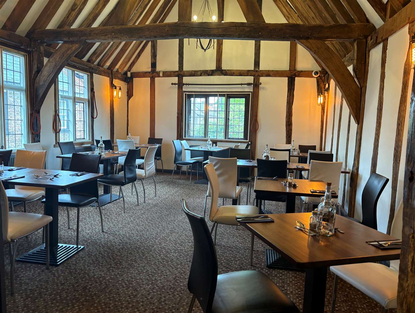 The main upstairs dining area in The Lattice House