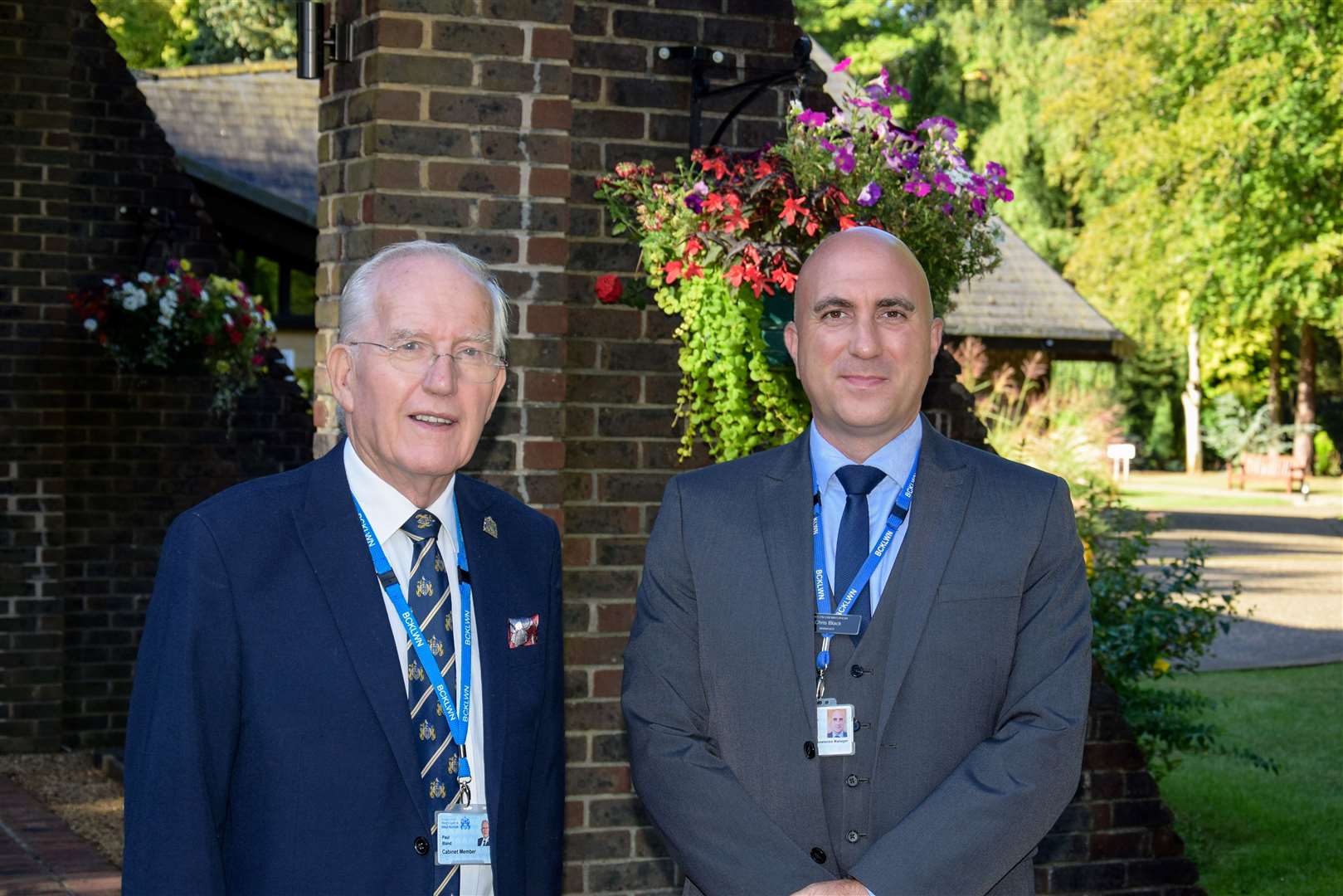 Paul Bland visited the chapel to see the new refurbishment and met with Chris Black, manager of the crematorium