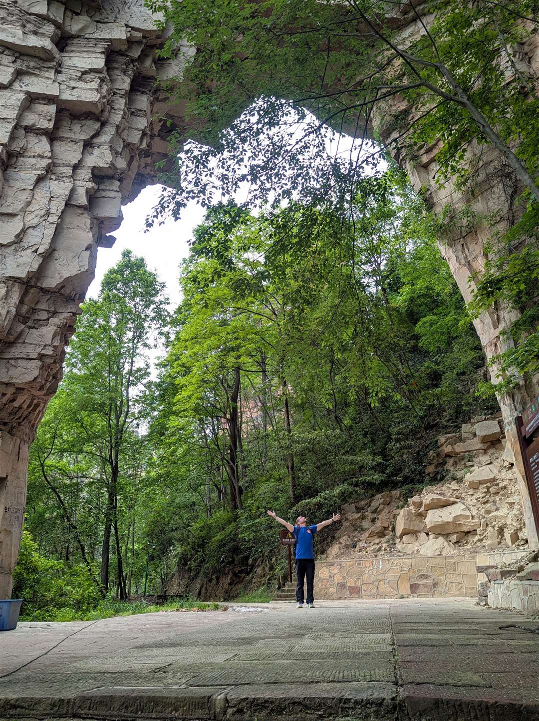 Alex taking in some remarkable sights