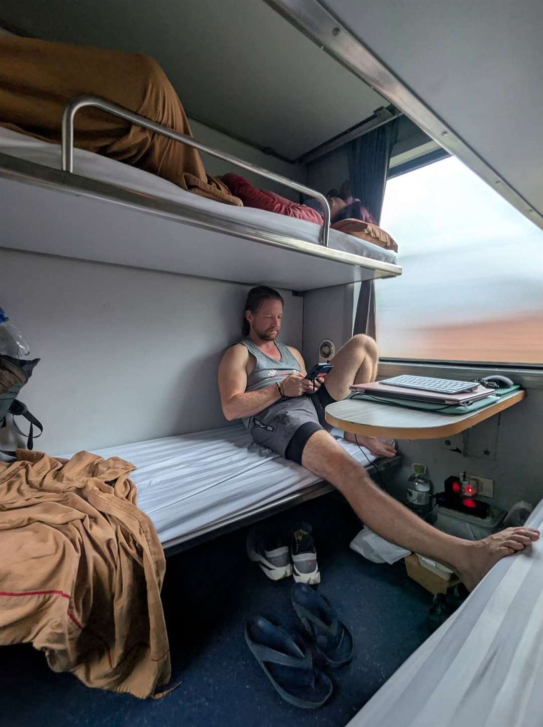 The couple have faced some interesting sleeping arrangements