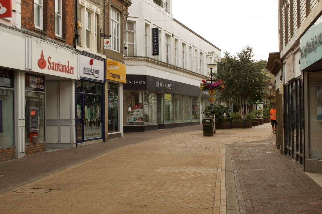 The empty Debenhams looms over the High Street. Picture: Alice Hobbs