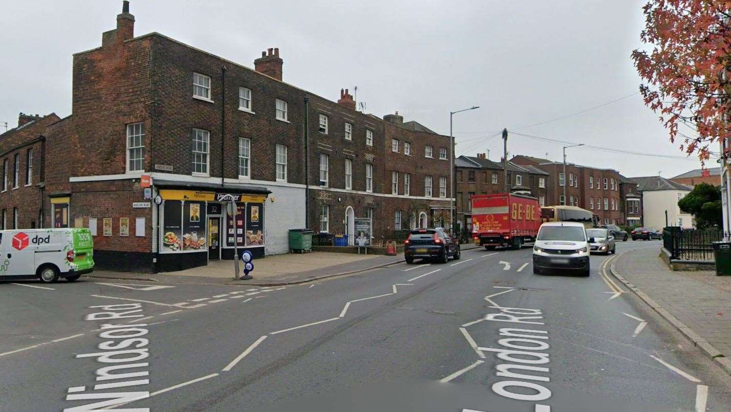 Skeggs was trying to fight a man on London Road in Lynn. Picture: Google Maps