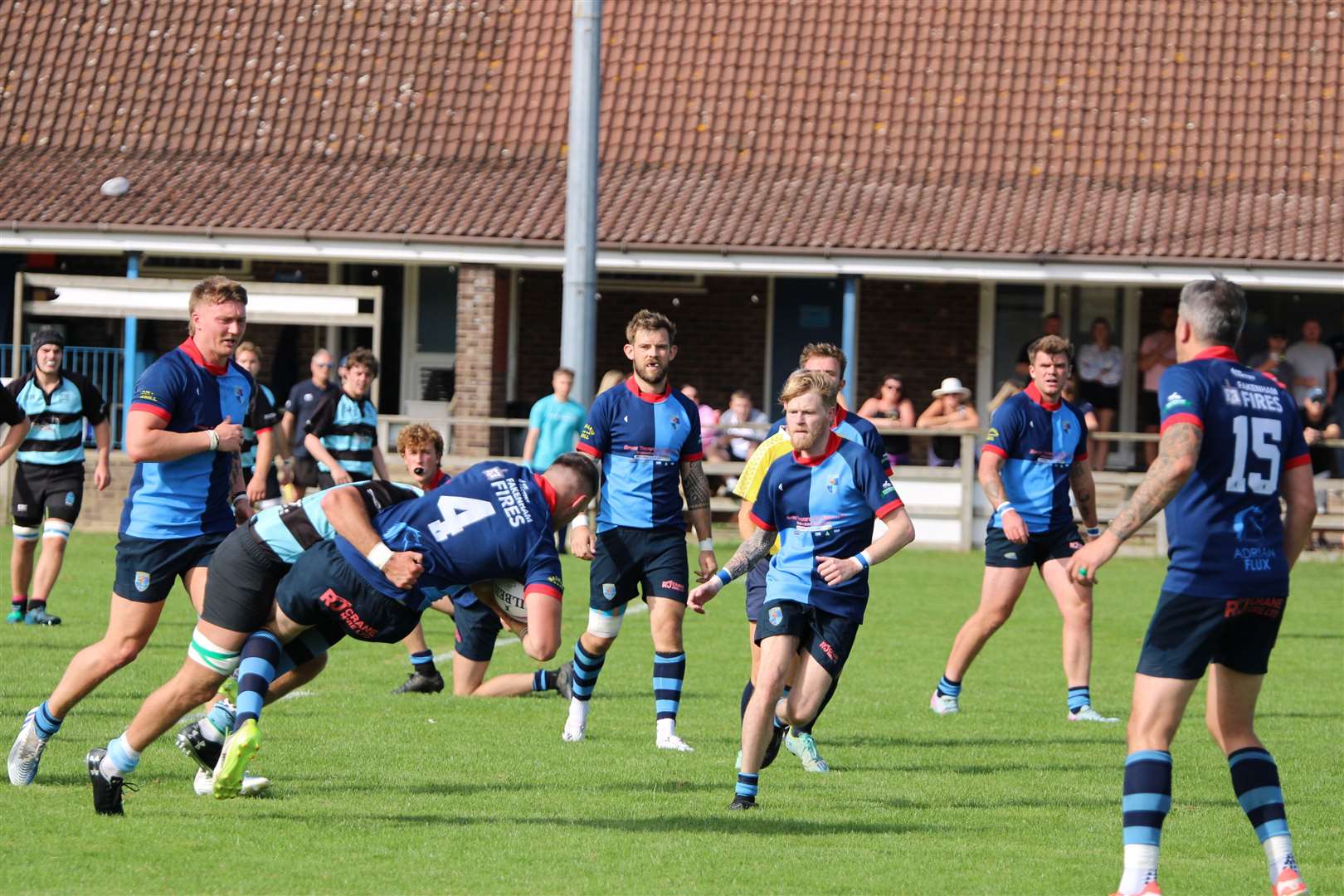 Captain and second row Adam Lingwood being tackled. Picture: Sam Few