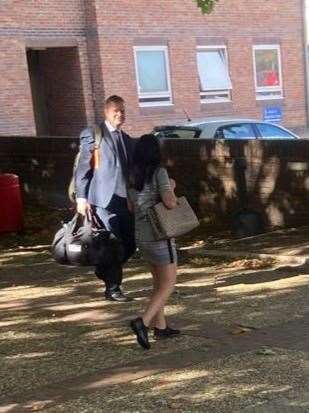 John Linden leaving Norwich Magistrates' Court
