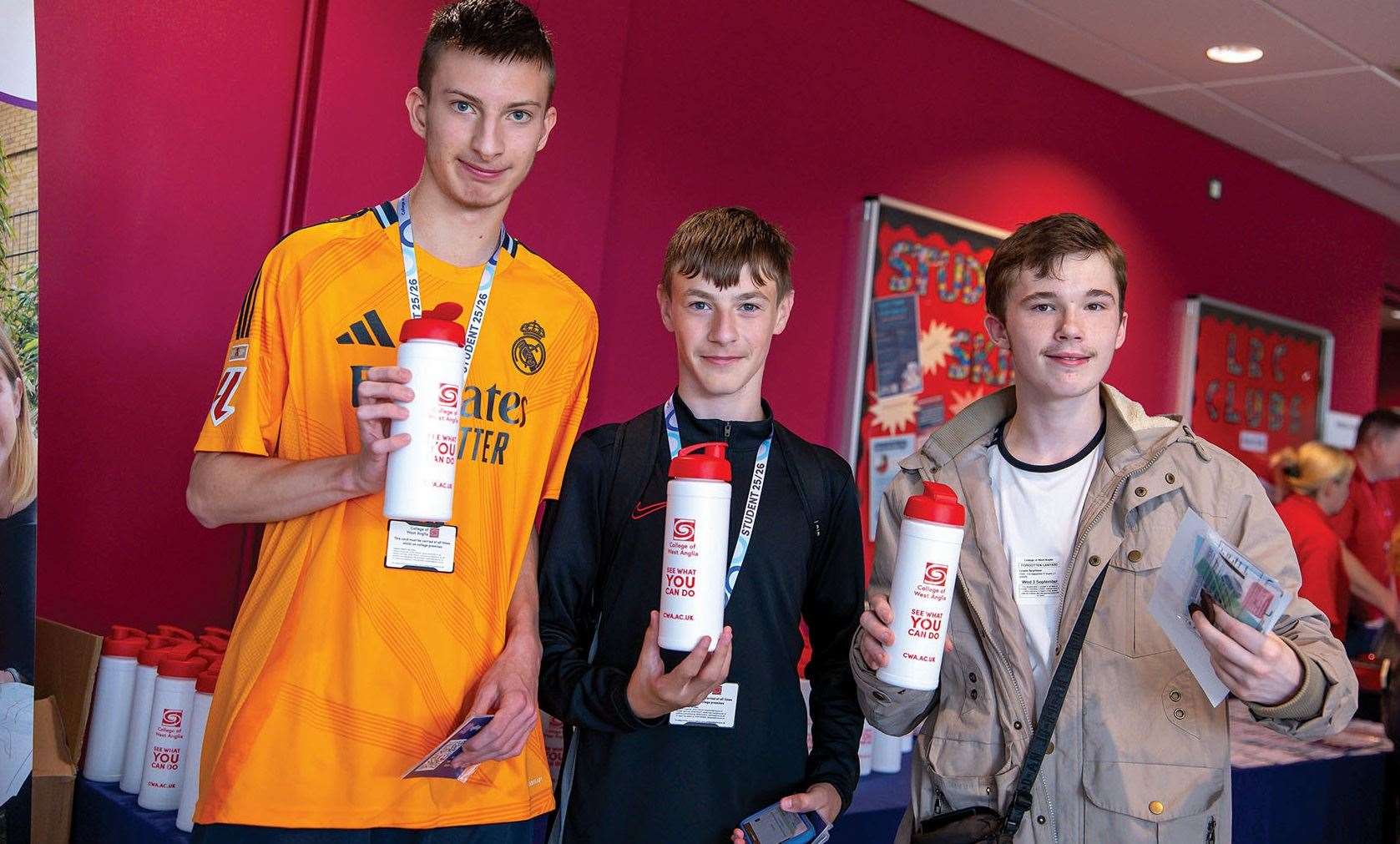 Some of the free items for students as they browsed the fair