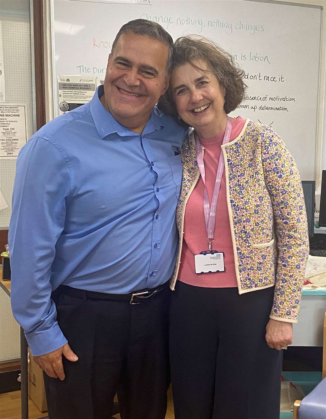 Dr Lorraine de Gray and husband, Rupert Calleja, QEH consultant urological surgeon