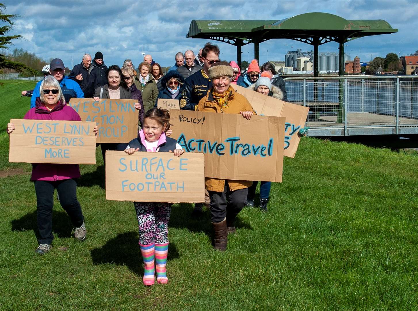Previous campaigning for West Lynn footpath improvement. Picture: Michael Fysh