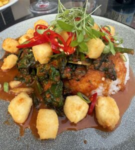 Outdoor meal at pub on a sunny evening makes you feel like you could be abroad