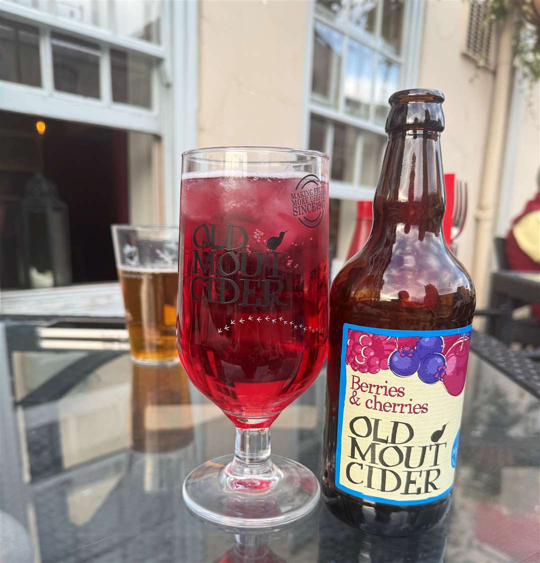 The alcohol free 'berries and cherries' Old Mout Cider at The Wenns