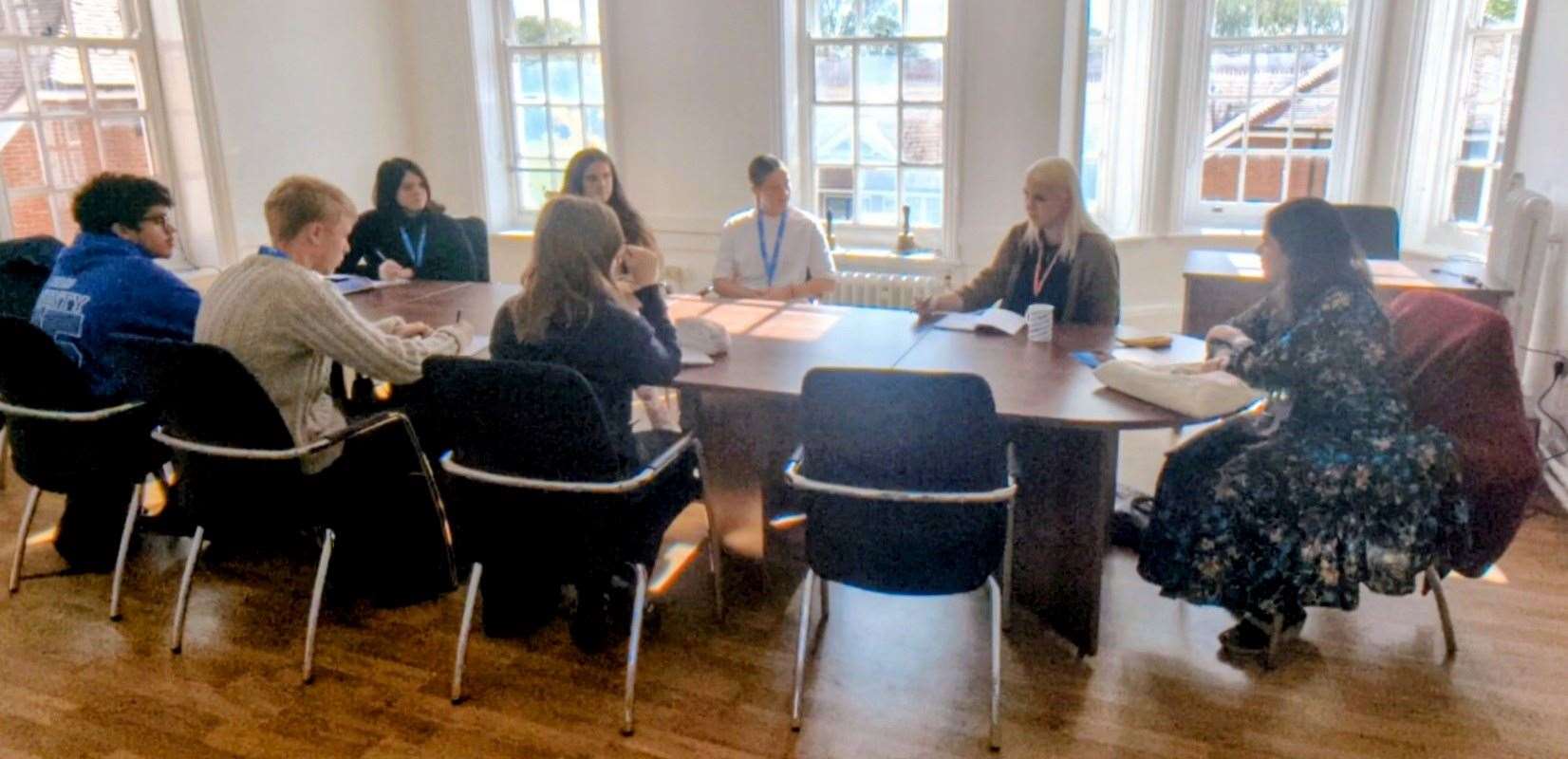 Alinea met with several KES students to share her wisdom