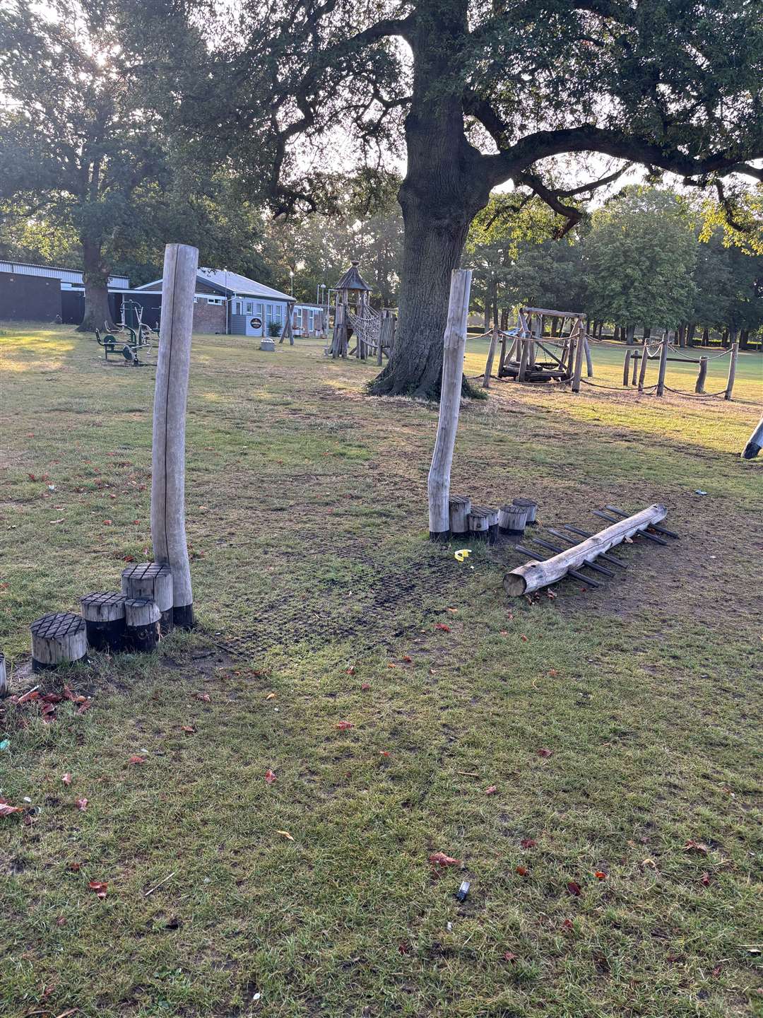 Four pieces of equipment have been removed from the park due to vandalism