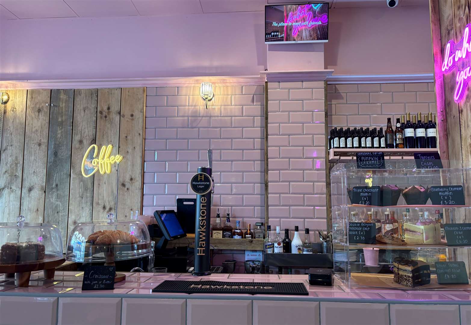 Locally sourced gin and other beverages are on offer at the premises
