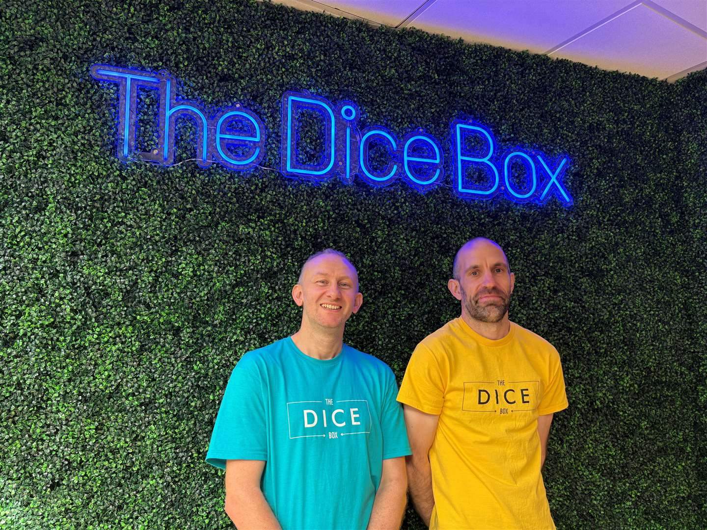 Stewart Walkey (left) and Chris Larwood, owners of The Dice Box in Lynn