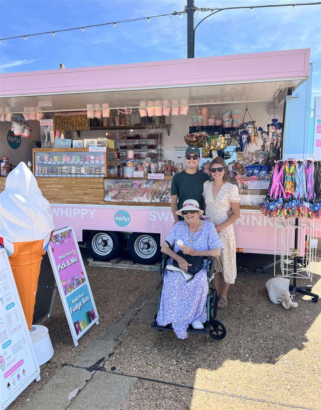 Will and Urte Shuardson-Hipkin outside of their Hippo's kiosk in Hunstanton
