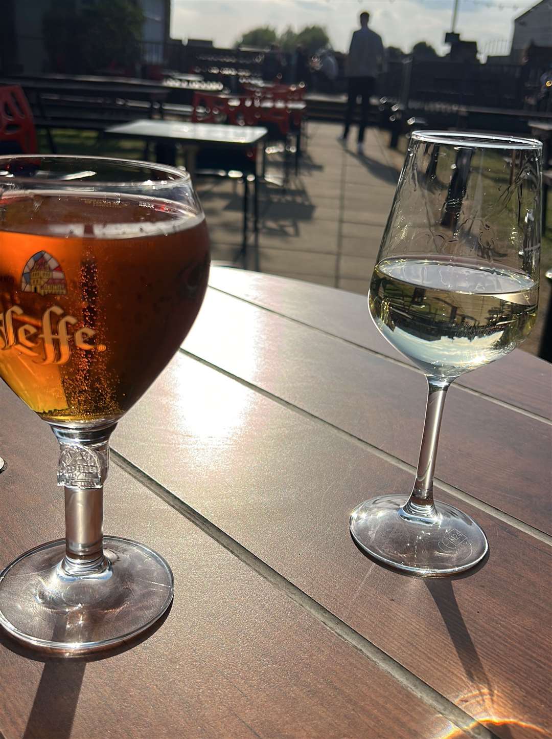 A beer and wine at Lynn's Wetherspoon pub - can independent businesses afford to match their prices? Picture: Kris Johnston