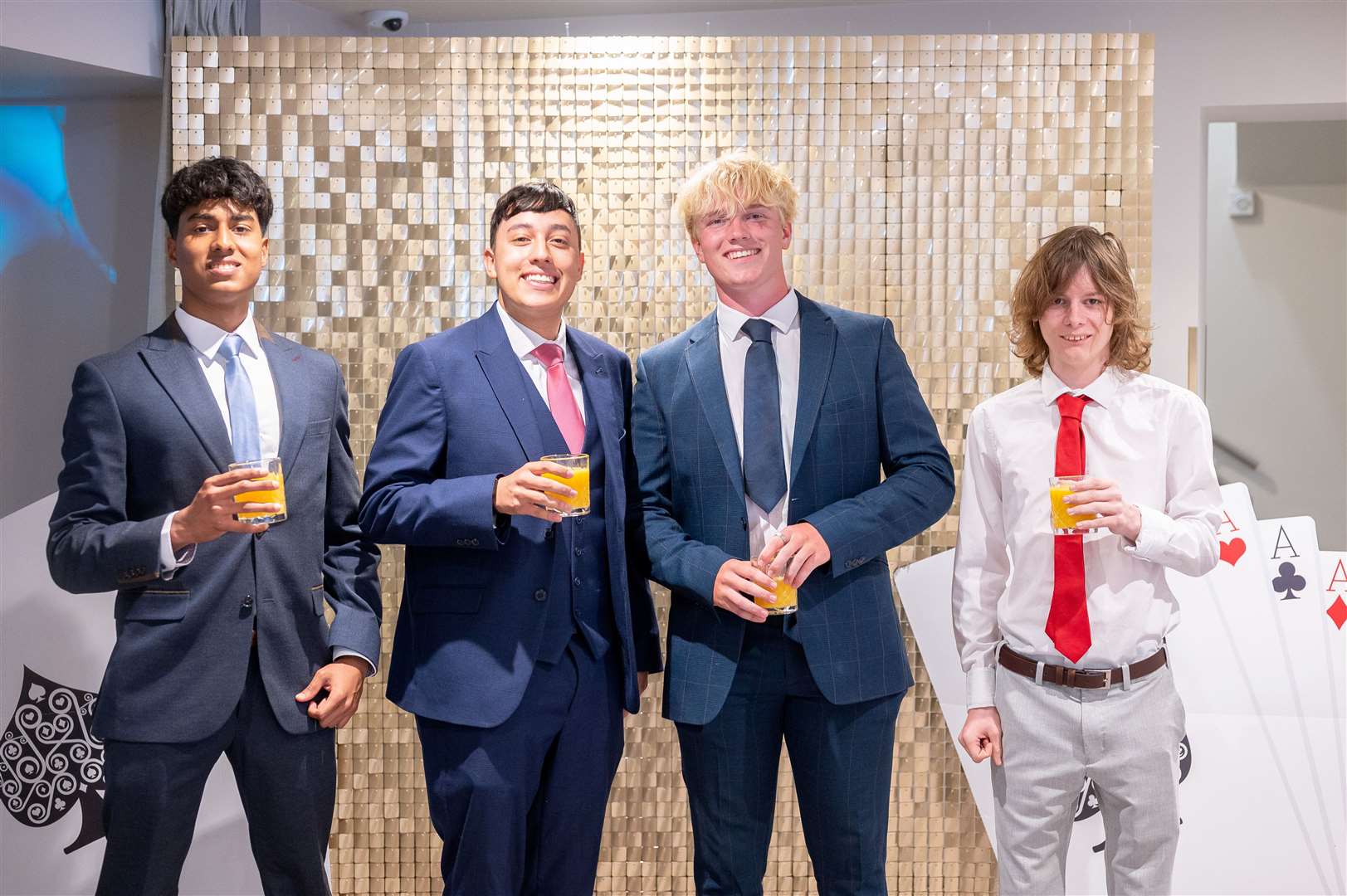 Students celebrate with drinks at prom