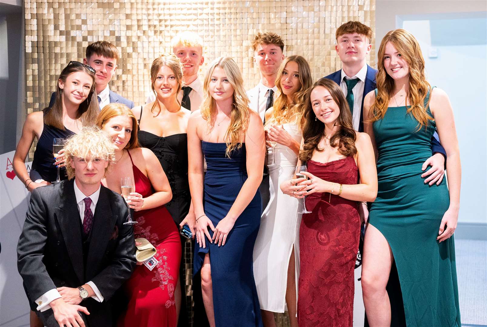 Group of friends posing for photos at Springwood Prom. Pictures: Ian Burt/WNAT